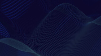Abstract background with waving geometry. Simple 3d illustration