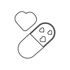 tablet with hearts, vector illustration
