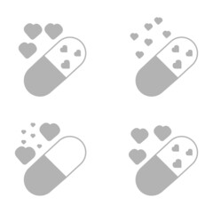 tablet with hearts, vector illustration