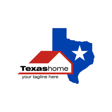 Texas state realty logo design template