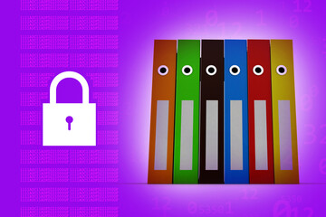 3d rendering office document Binder 
