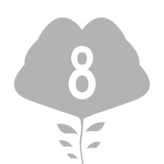 image of a postcard for March 8, vector illustration