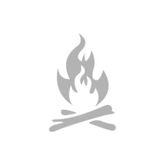 image of a campfire on a white background, vector illustration