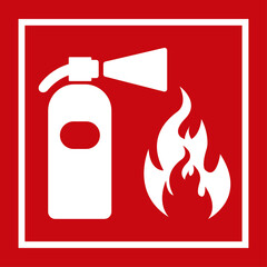 sticker about fire safety, vector illustration