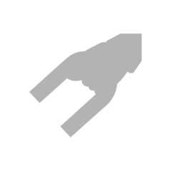 hand holds a magnet, vector illustration