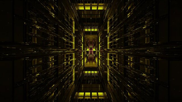 A 3D illustration of 4K UHD 60FPS bright endless labyrinth