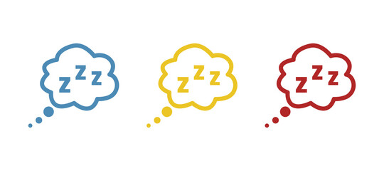 Sleep clouds icon, vector illustration