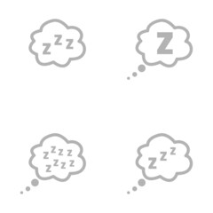 Sleep clouds icon, vector illustration