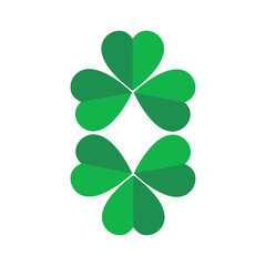 clover icon on a white background, vector illustration