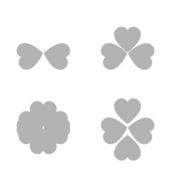 clover icon on a white background, vector illustration
