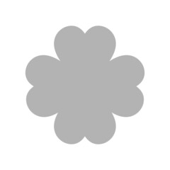 clover icon on a white background, vector illustration