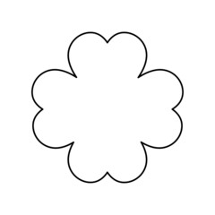 clover icon on a white background, vector illustration