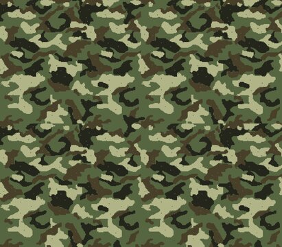 
Pixel military camouflage pattern, army texture, digital background. Ornament