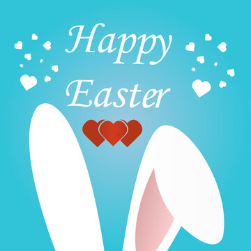 concept of easter bunny, sale, holiday, vector illustration
