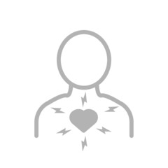 heart problems icon, vector illustration