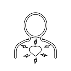 heart problems icon, vector illustration