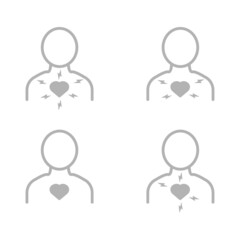 heart problems icon, vector illustration