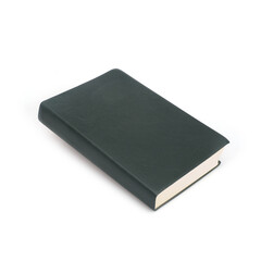 Black book with white sheets isolated on a white background