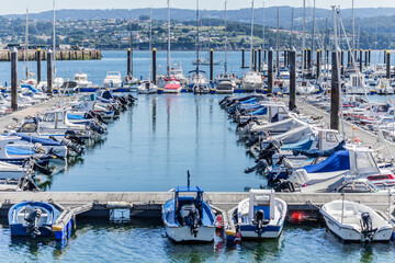Marina in a town on the Spanish coast