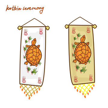 Cartoon for Kathin  ceremony.