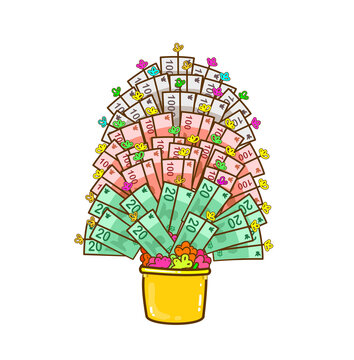 Thai money tree for Kathin  ceremony.