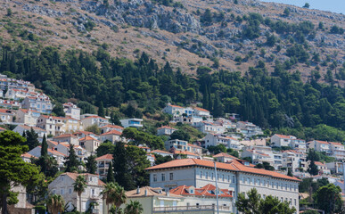 Fototapeta na wymiar View of the old landmark Dubrovnik old town, Croatia, Adriatic coast