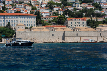 View of the old landmark Dubrovnik old town, Croatia, Adriatic coast