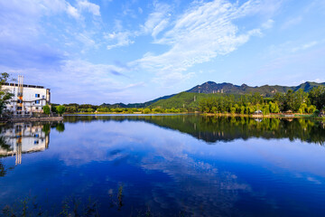 Obraz premium China Beijing Yanqi lake beautiful view KEMPINSKI HOTELS