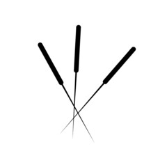 Acupuncture logo template. Chinese needle alternative medicine and treatment symbol. Medical vector eps illustration