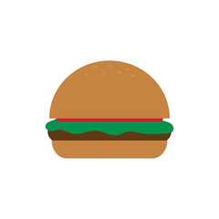 hamburger cartoon isolated on white background