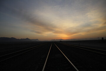 Sunrise in desert areas