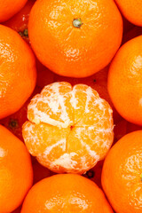 Mandarin tangerine clementine fruits mandarins tangerines clementines fruit background from above...