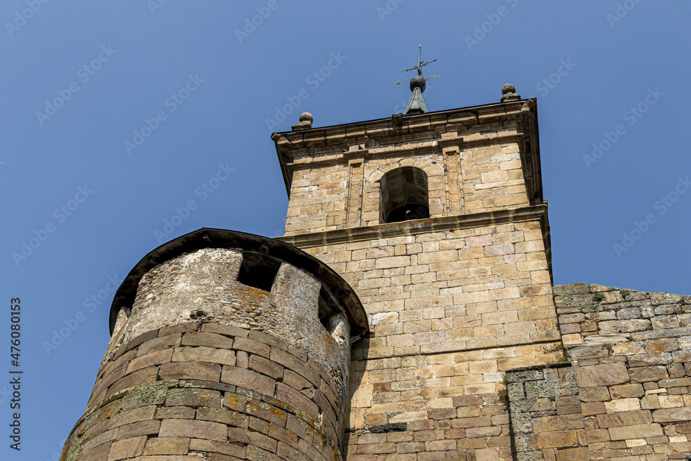 Canvas Prints Tower of the church of the Monastery of Saint Mary of Carracedo in Carracedelo, El Bierzo, Spain