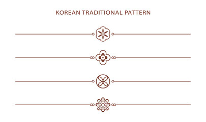 Korean traditional line pattern. Asian style. Chinese culture. Abstract graphic illustration. Korea, china symbol.