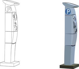 automatic column for parking payment automatic column for parking payment
