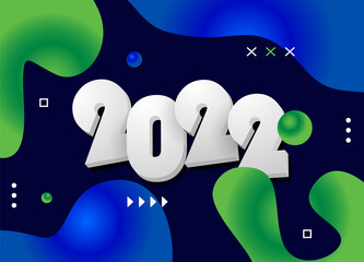 Creative fluid 2022 design banner template