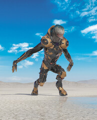 master alien just found water in the desert after rain