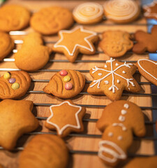 Freshly made gingerbread at christmas