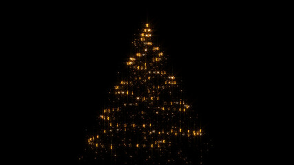 3d golden stars christmas tree,golden spiral tree,glitter and shiny stars,new year and christmas element,dark background