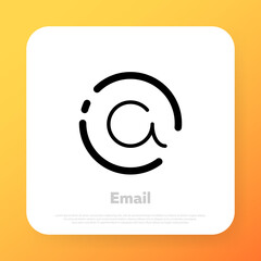 Email line icon. Mailbox. Envelope mail service. Vector line icon for Business and Advertising