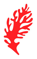 silhouette of a coral branch on a white background