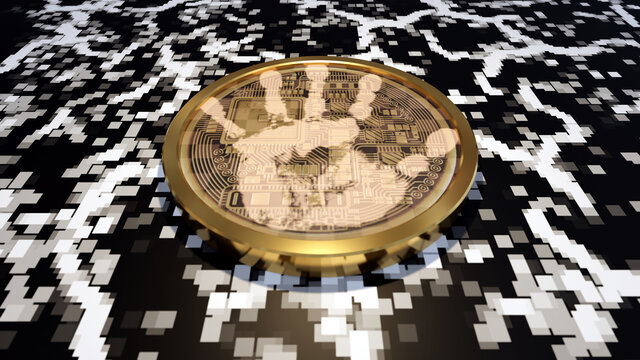 Datenschutz. Digital Art - 3D Rendering