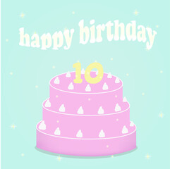  postcard happy birthday 10 years