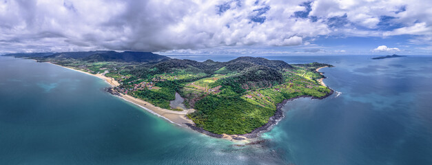 Panoramic view of bureh beach island