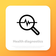Health diagnostic icon. Healthcare concept. Vector line icon for Business and Advertising