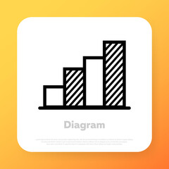 Statistic data icon. Analytic chart. Business concept. Vector line icon for Business and Advertising