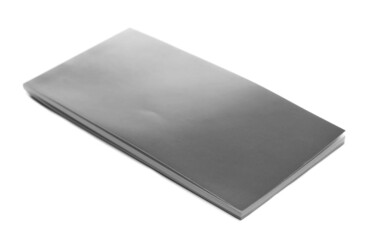 Black notebook for instructions isolated on white 