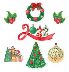 art drawing colored pencils cristmas set