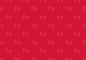 Crab pattern wallpaper. Crab icon vector.