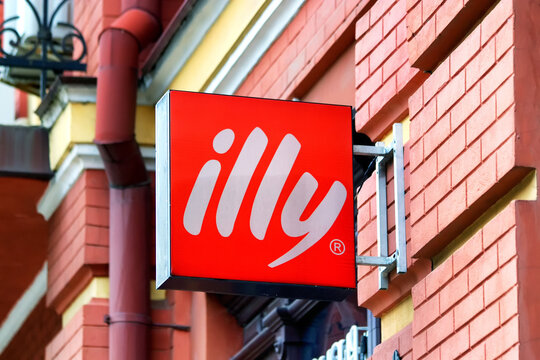 Kiev, Ukraine - July 08, 2020. Illy's logo, Illy is the company that produces coffee